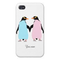 Penguins in love iPhone 4/4S cover