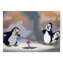 Penguins in the Spring Cards