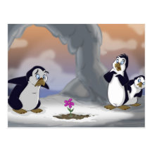 Penguins in the Spring Postcards