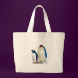 Penguins Large Canvas Tote