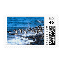 Penguins Leaping Postage Stamps