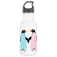 Penguins  ,  Love birds 18oz Water Bottle