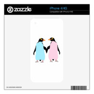 Penguins  ,  Love birds Decal For The iPhone 4