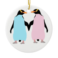 Penguins  ,  Love birds Ornament