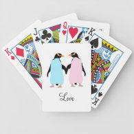 Penguins  ,  Love birds Poker Cards