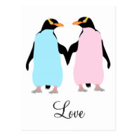 Penguins  ,  Love birds Postcards