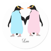 Penguins  ,  Love birds Sticker