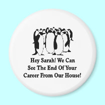 Penguins Message To Sarah Palin magnets