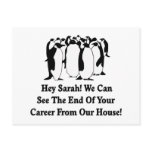 Penguins Message To Sarah Palin Postcards