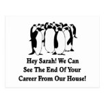 Penguins Message To Sarah Palin Postcards