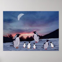 Penguins on Ice Print