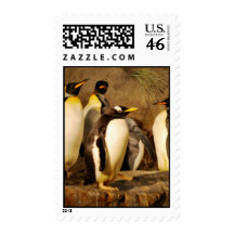 penguins postage stamp