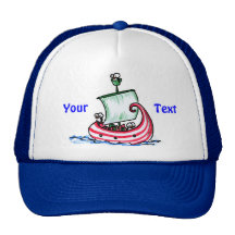 Penguins Sailing in a Christmas Boat Hat