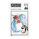 Penguin's Serenade postage by bulgan_lumini Penguin's Serenade postage