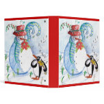 PENGUIN'S SERENADE ,red white blue black 3 Ring Binders