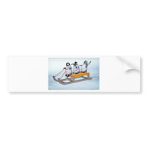 Penguins Sled bumper stickers by Boehm_graphics Penguins Sled bumper stickers