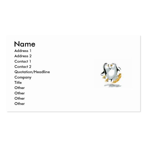 pEnGuiNs SlippiNg Business Card Template (front side)
