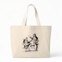 penguins swinging bags