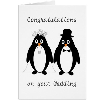 Penguins Wedding Cards