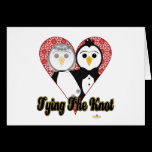 Penguins Wedding Lace Heart Tying The Knot