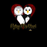Penguins Wedding Lace Heart Tying The Knot