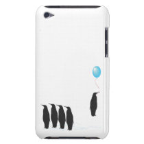 Penguins with balloon iPod Touch case casemate cases