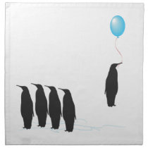 Penguins with balloon napkins napkins