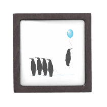 Penguins with balloon premium gift box premium gift boxes