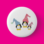 Penguins With Hats Pinback Button