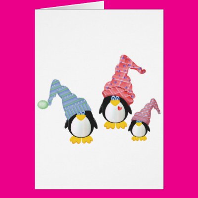 Penguins With Hats Cards Zazzle_card Penguins With Hats Cards Zazzle_card