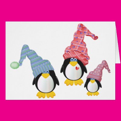 Penguins With Hats Greeting Cards Zazzle_card Penguins With Hats Greeting Cards Zazzle_card