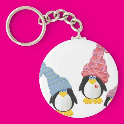 Penguins With Hats Keychains Zazzle_keychain Penguins With Hats Keychains Zazzle_keychain
