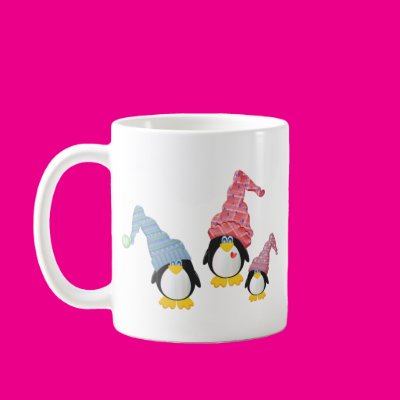 Penguins With Hats Mug Zazzle_mug