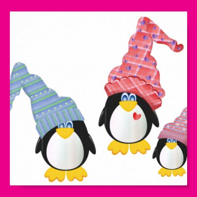 Penguins With Hats Posters Zazzle_print