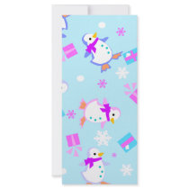 penguins with presents rack cards by margaret40 penguins with presents rack cards