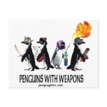 penguins with weapons postcards by pengcognito penguins with weapons postcards