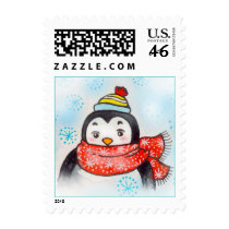 Pengu's Greetings postage by ShouShou Pengu's Greetings postage