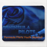 Peninsula Pilots Youth Baseball Mousepad