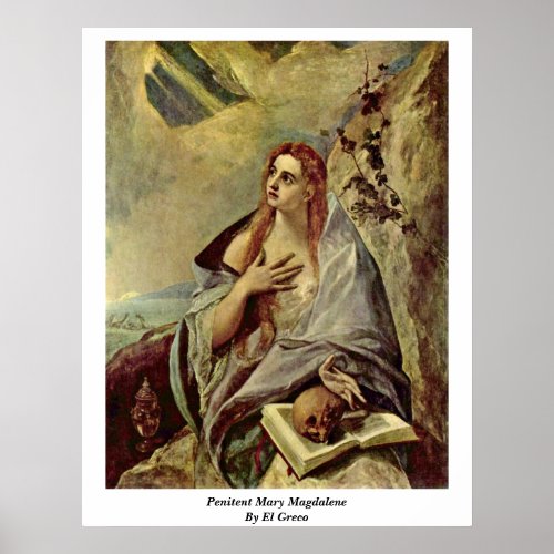 Penitent Mary Magdalene By El Greco Print