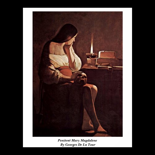 Penitent Mary Magdalene By Georges De La Tour Print
