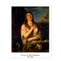 Penitent St. Mary Magdalene By Titian postcards