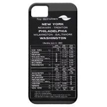 Penn Central Railroad Metroliner Timetable iPhone 5 Case