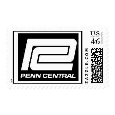 Penn Central Railway Company Logo Postage Stamp by stanrail