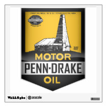 Penn Drake Motor Oil vintage sign crystal version wall decals