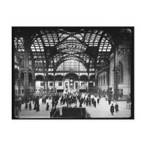 Penn Station NYC 1910 Magic Lantern Slide Post Cards