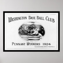Pennant Winners Baseball 1924 Print