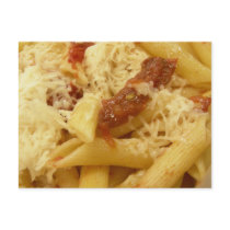 Penne pasta, tomatoes & cheese postcards