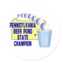 Pennsylvania Beer Pong Champion stickers by bartstshirts Pennsylvania Beer Pong Champion stickers