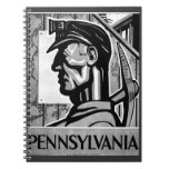 Pennsylvania Coal Poster WPA 1938 Notebook