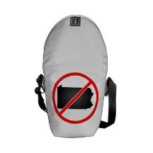 Pennsylvania Cross Out Symbol Courier Bag